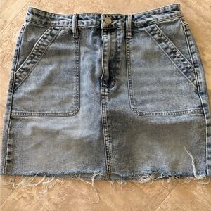 Light Blue Denim Mini Skirt - Unbranded